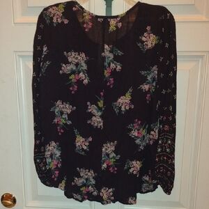 Floral Black Women's Top